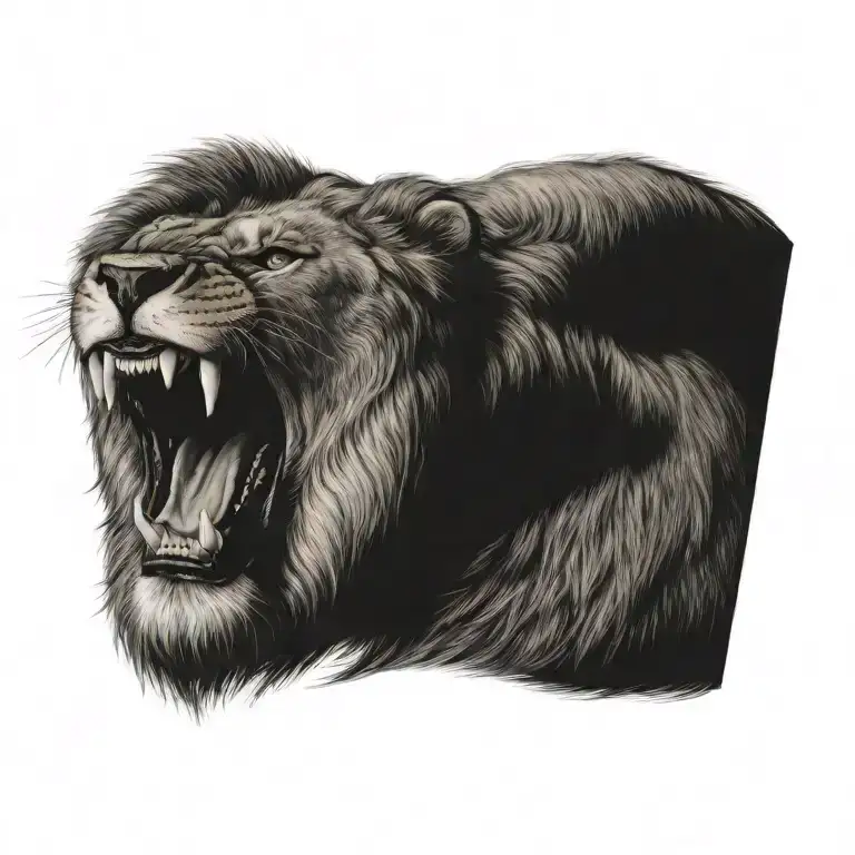 Lion Showing Teeth