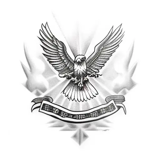 Eagle Holding Maltese Cross