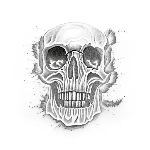 Broken Skull With Smoke