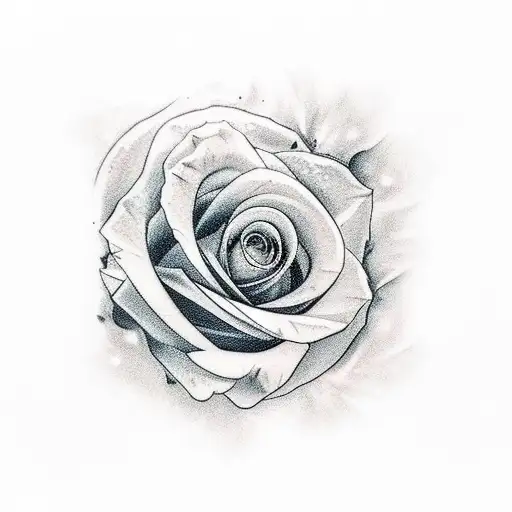 A Majestic Moonlit Rose Blooming In The Midnight Sky