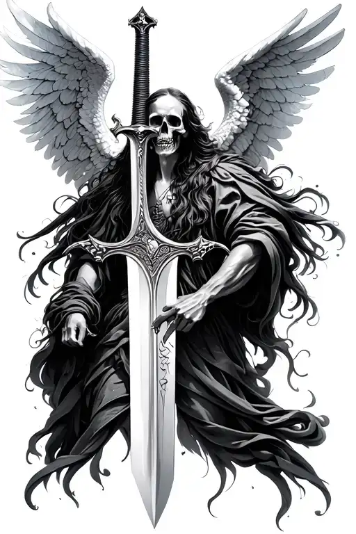 Angel Of Death With Sword