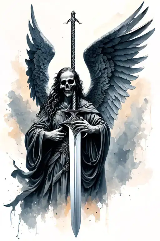 Angel Of Death With Sword
