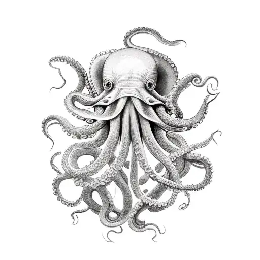 Octopus With Tentackes Wrapped Around A Ship Full Leg Sleeve