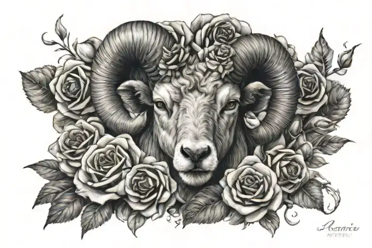 Aries With Roses