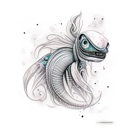 Alien Betta Splendens Watercolour
