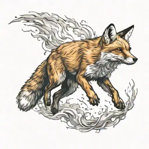 Leaping Fox Full Body