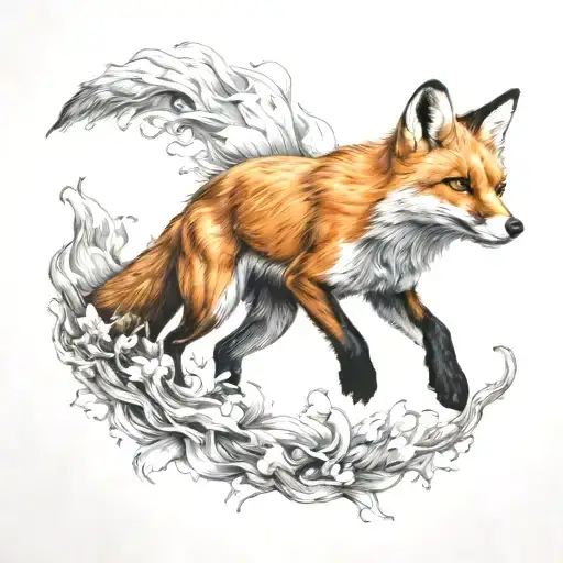 Leaping Fox Full Body
