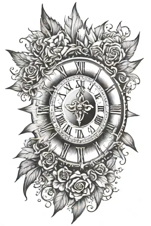 Sunburst With Roman Numerals