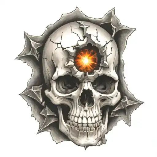 Skull Bullet Hole