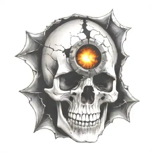 Skull Bullet Hole