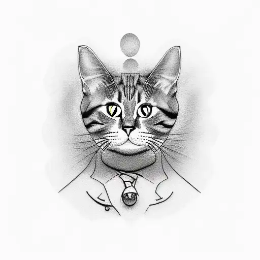 A Cat Playing A Guitar On A Mountaintop