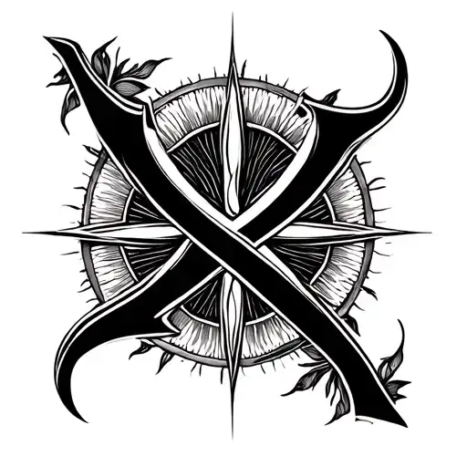 Soleil Noire Rune Symbol Intertwined