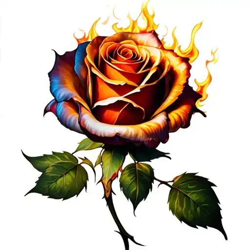 Rose In Fire