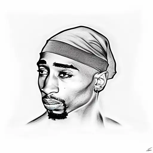 Tattoo With Tupac Shakur And Lowraider And Palm Tree Los Angeles Full Back Design