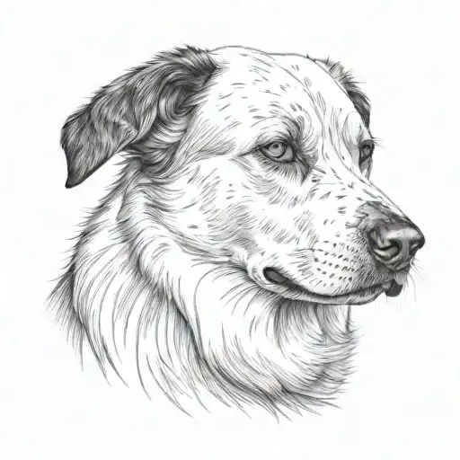 A Black And White Dog