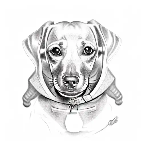 Dachchund Closeup Face Portrait