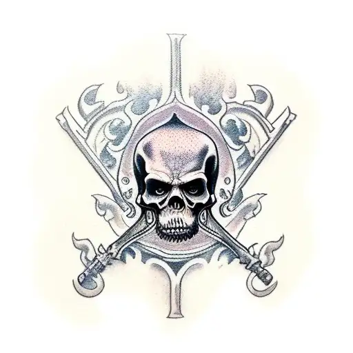 Grim Reaper With A Grave Yard And Church Background