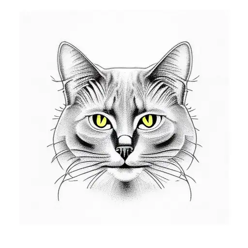 A Black Cat Sitting On A Branch In A Lush Forest