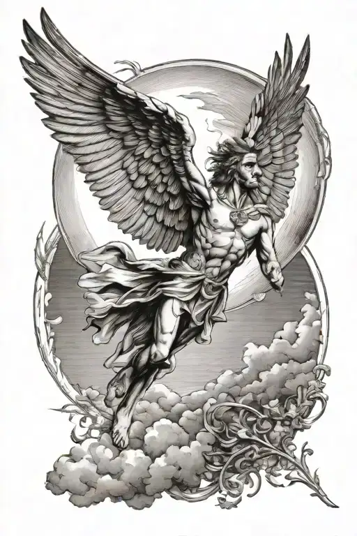 Icarus Flying Towards The Sun