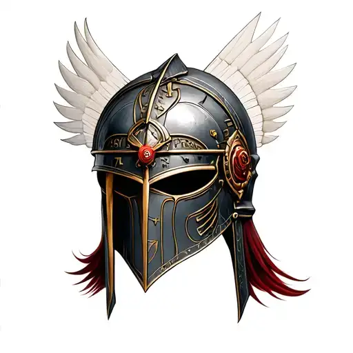 Warrior Helmet With Time Clock