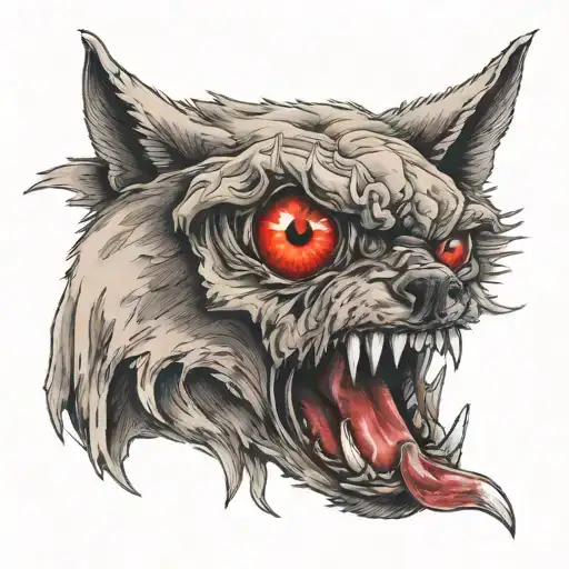 Wolf Claw Marks Piercing Red Eyes