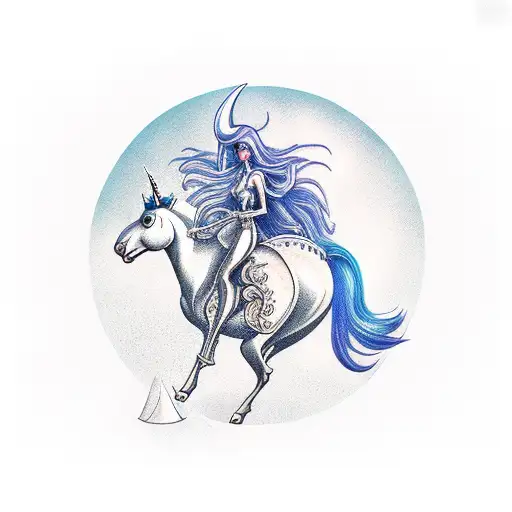 Alien Riding Unicorn