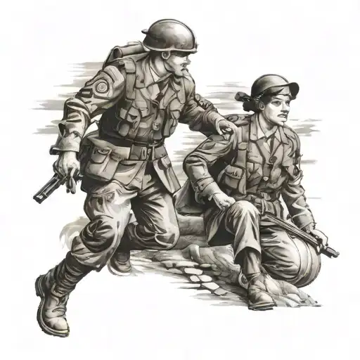 Female Lawyer And Male Soldier