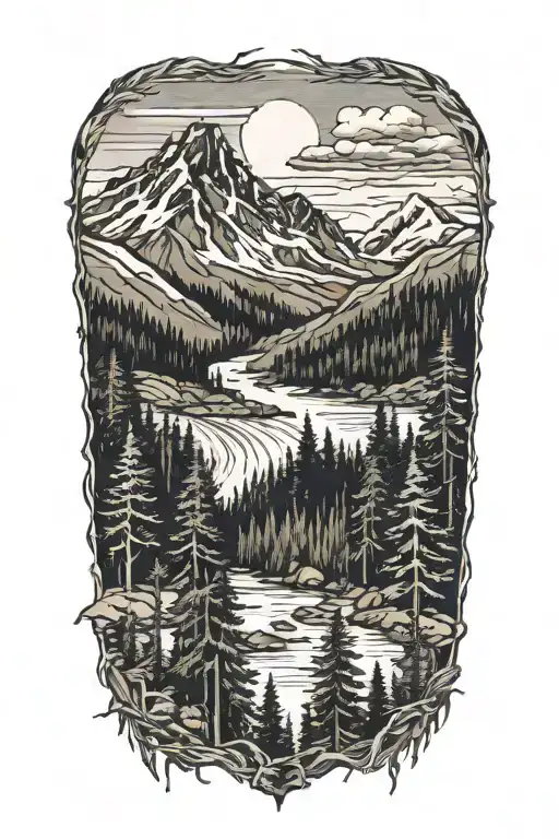 Pacific Northwest Mountains And Forest