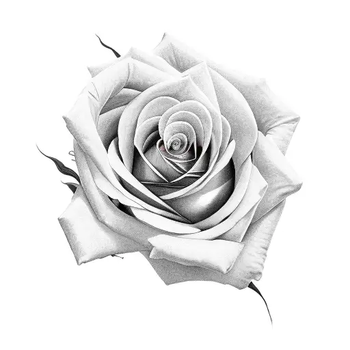 Rose With Black Ribbon