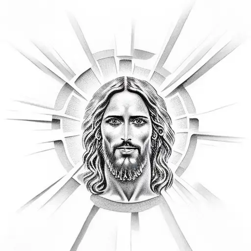 Jesus Head Looking To The Right