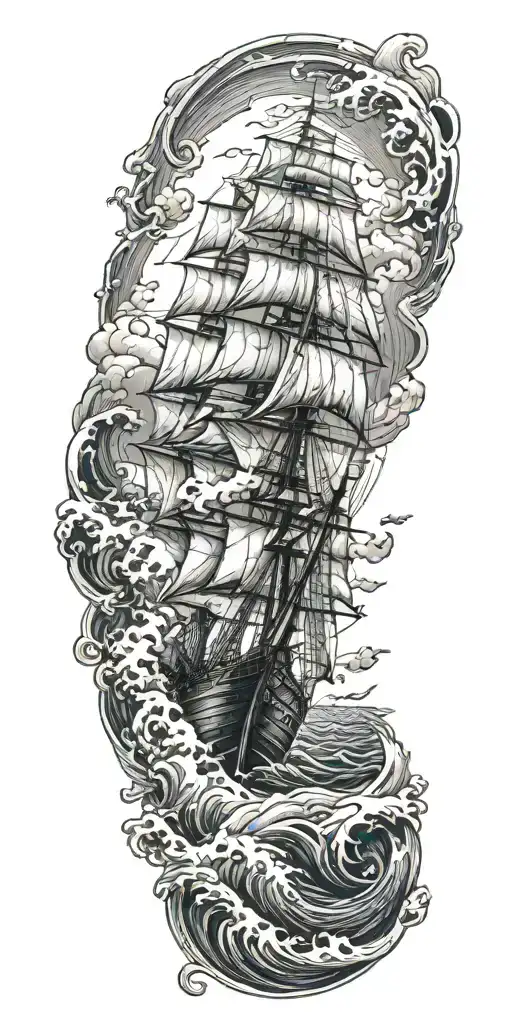 Ship Lost At Sea In Storm