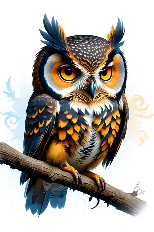 Dark Energy Owl Perched Regally