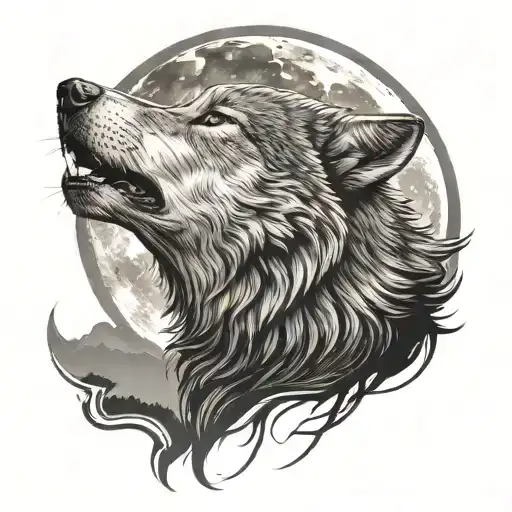 Wolf Howling At The Moon