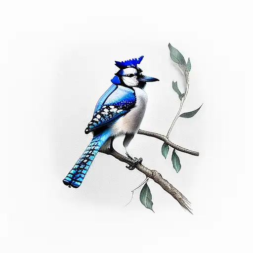 Blue Jay Carrying A Black Airpod