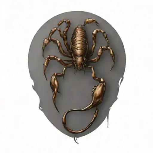 Scorpion Surrounded By Blood