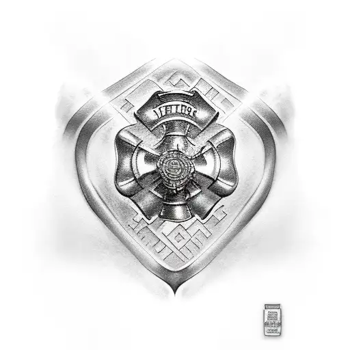 Firefighter Kneeling