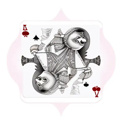 Playing Card That Is A Question Mark Instead Of A Number And Suit