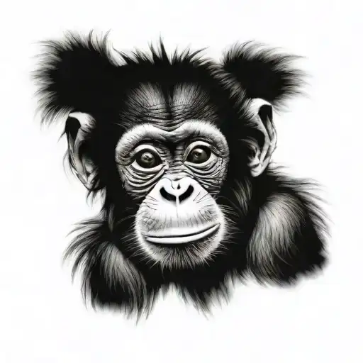 Baby Orangutan Fineline