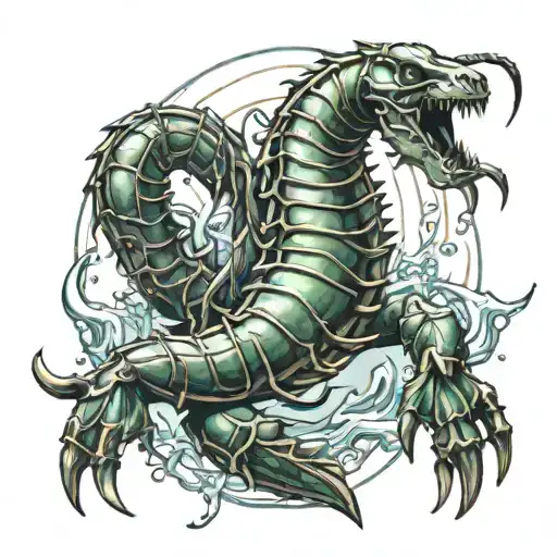 Scorpion From Mortal Kombat Catching A Pisces In Water