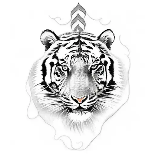 A Contemplative Shiva With A Tiger By His Side