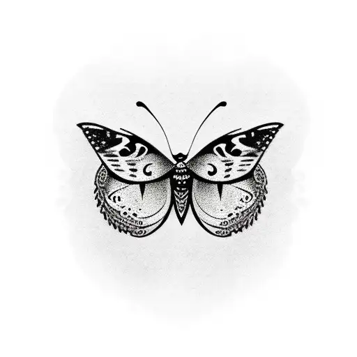 Owl Into A Butterfly Silouette