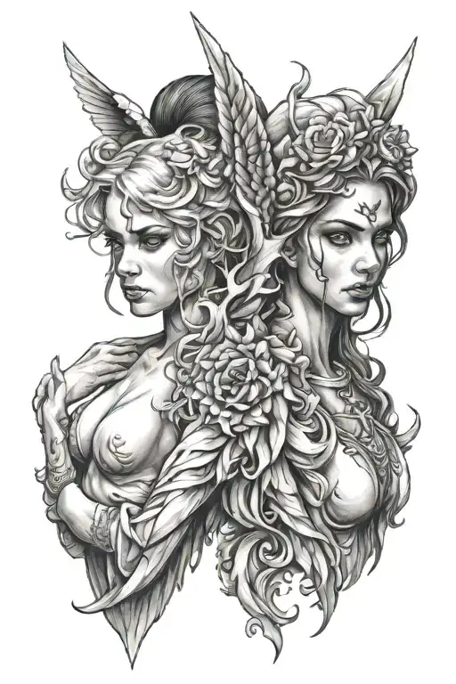 Angel And Demon Girl