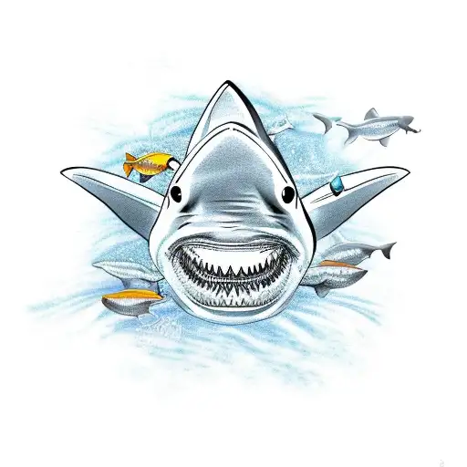 Shark With Gerber Daisy