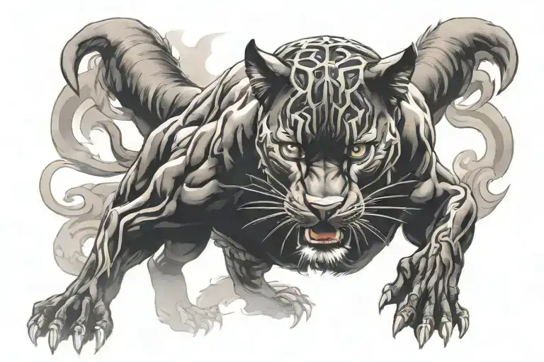 Black Panther Intense Intimidating Look