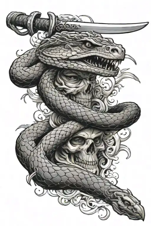 Katana And Snake