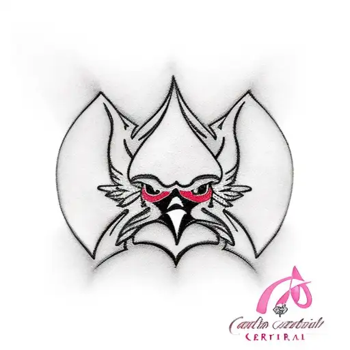 Cardinal With Breast Cancer Awareness Ribbon