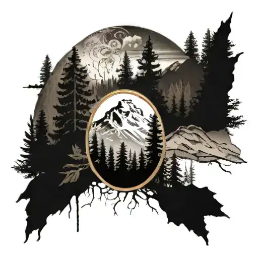 Forest And Mountains