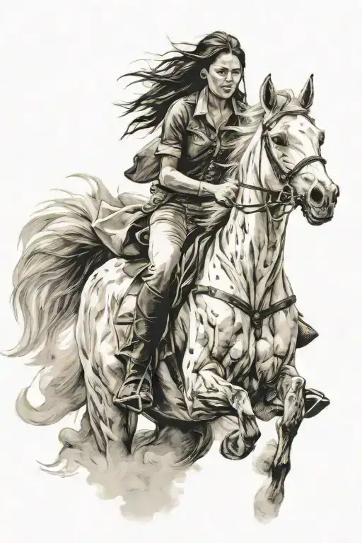 Horse And Girl Riding