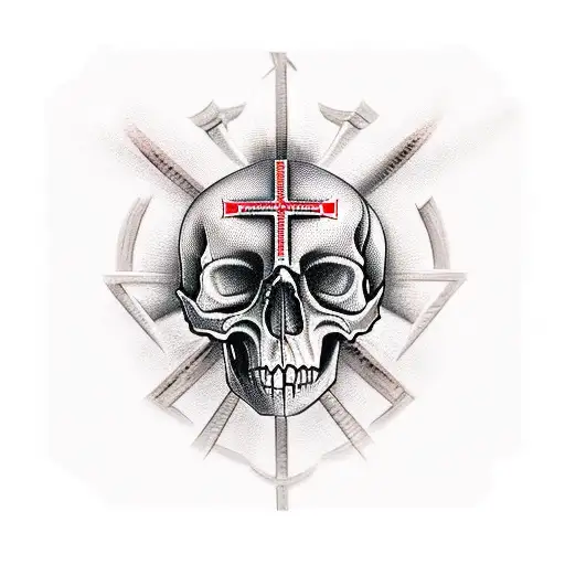 Christian Cross Skull Family