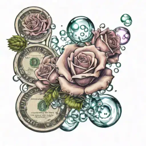 Money In The Form Of Roses And Bubbles